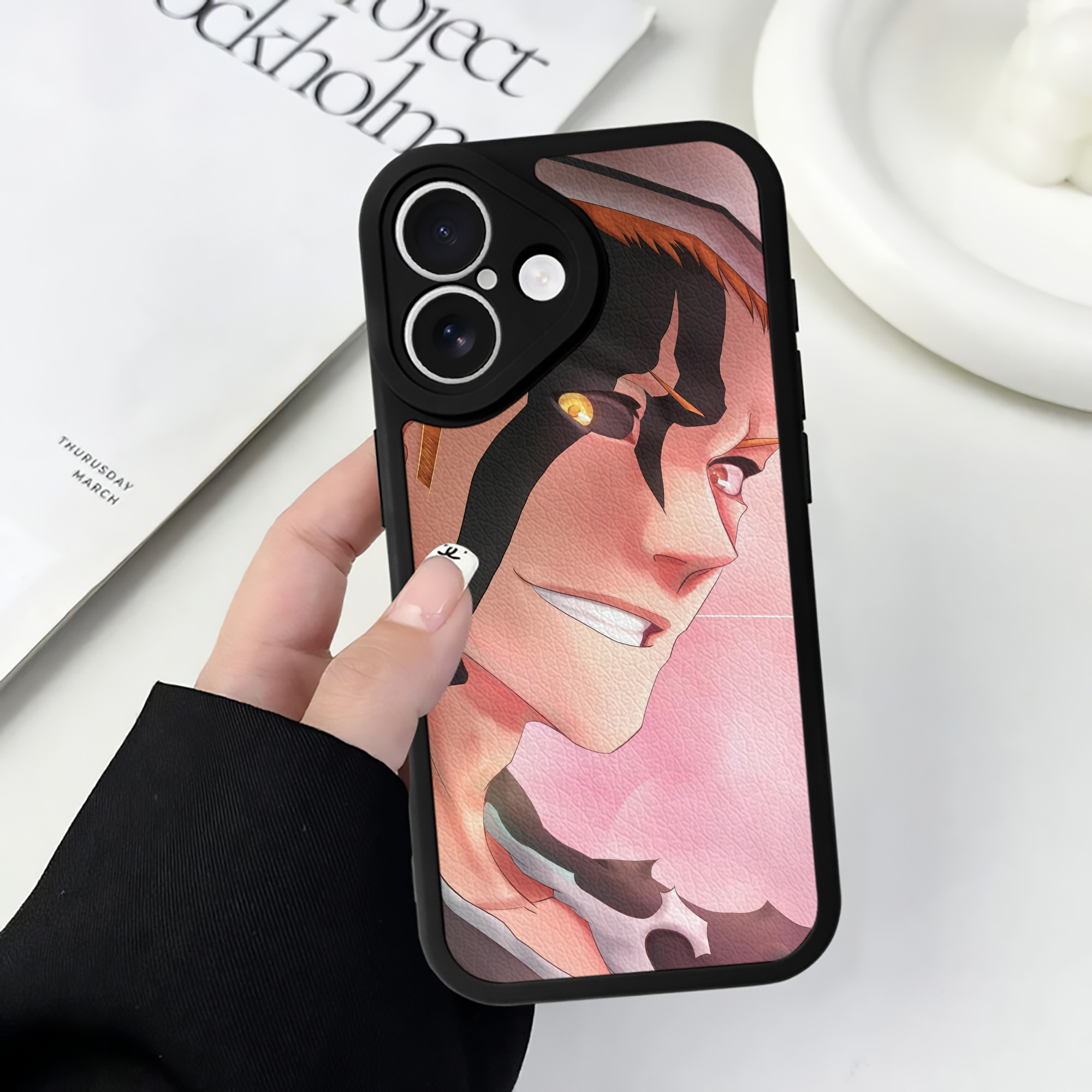 （画像用） ブリーチ BLEACH 【iPhone 16シリーズ対応】シリコンスマホケース（レザー調） 材質：シリコン